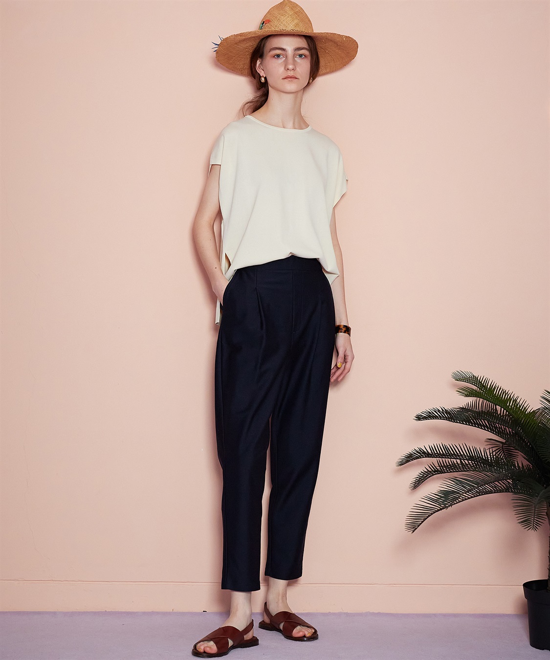 LE SOUK HOLIDAY クルーネック天竺ベスト_sub_1