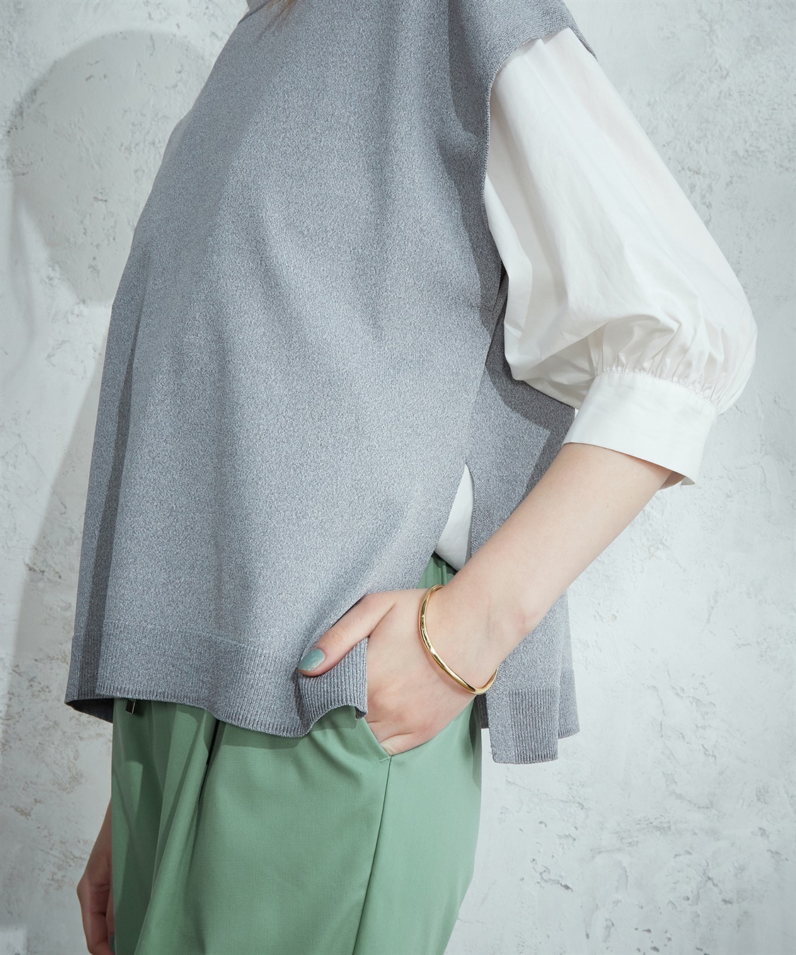 LE SOUK HOLIDAY クルーネック天竺ベスト_sub_6