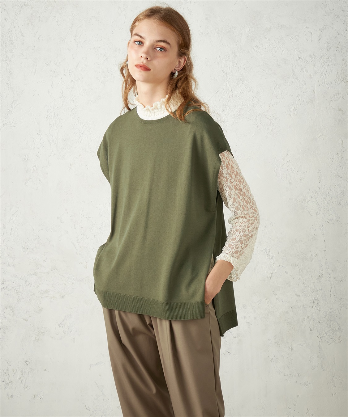 LE SOUK HOLIDAY ベルテッドニットベスト_sub_5