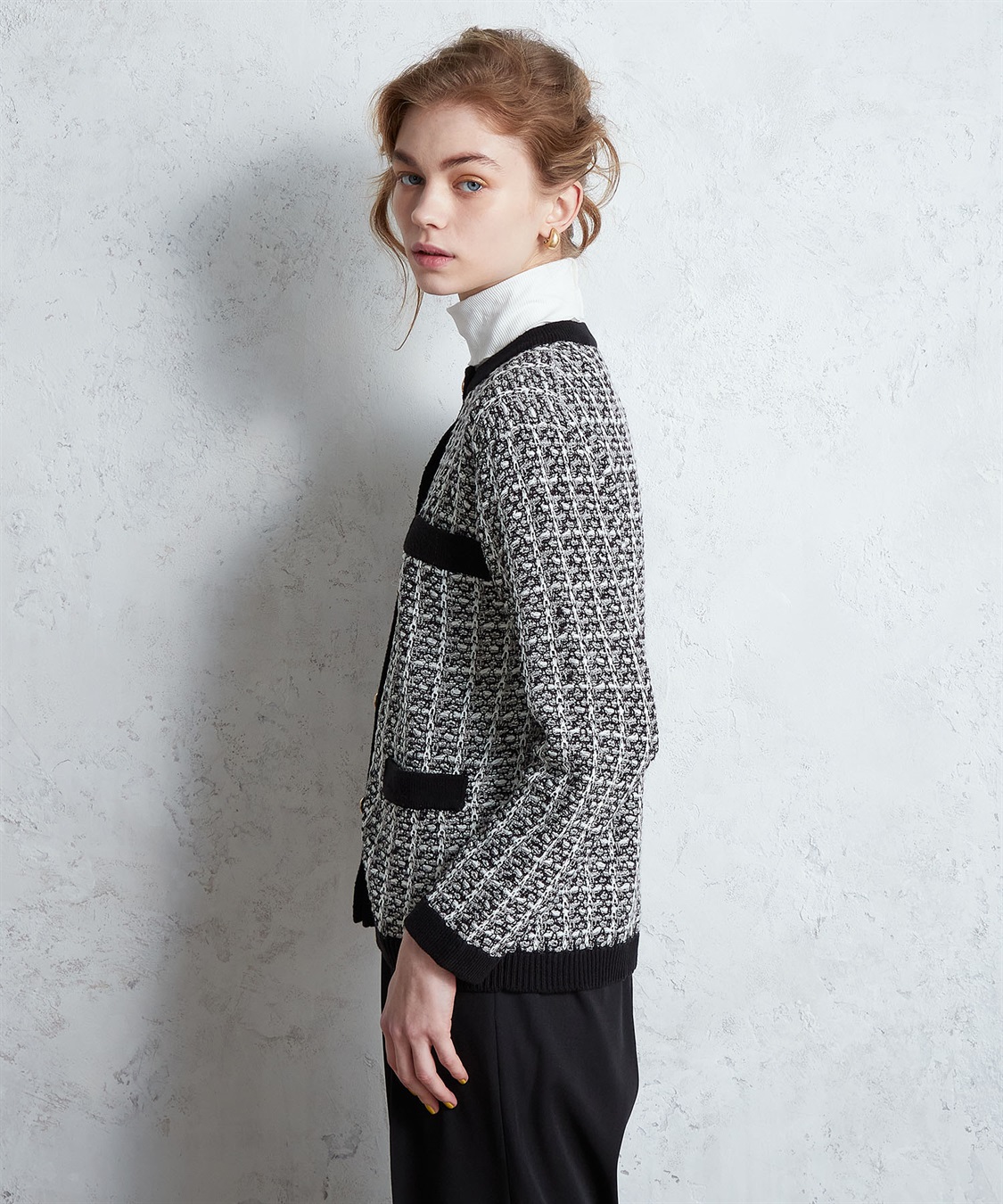 【美品】ジャスグリッティー　ツイードカーディガン Jasmine Grandiflorum（ジャスミングランディフローラム