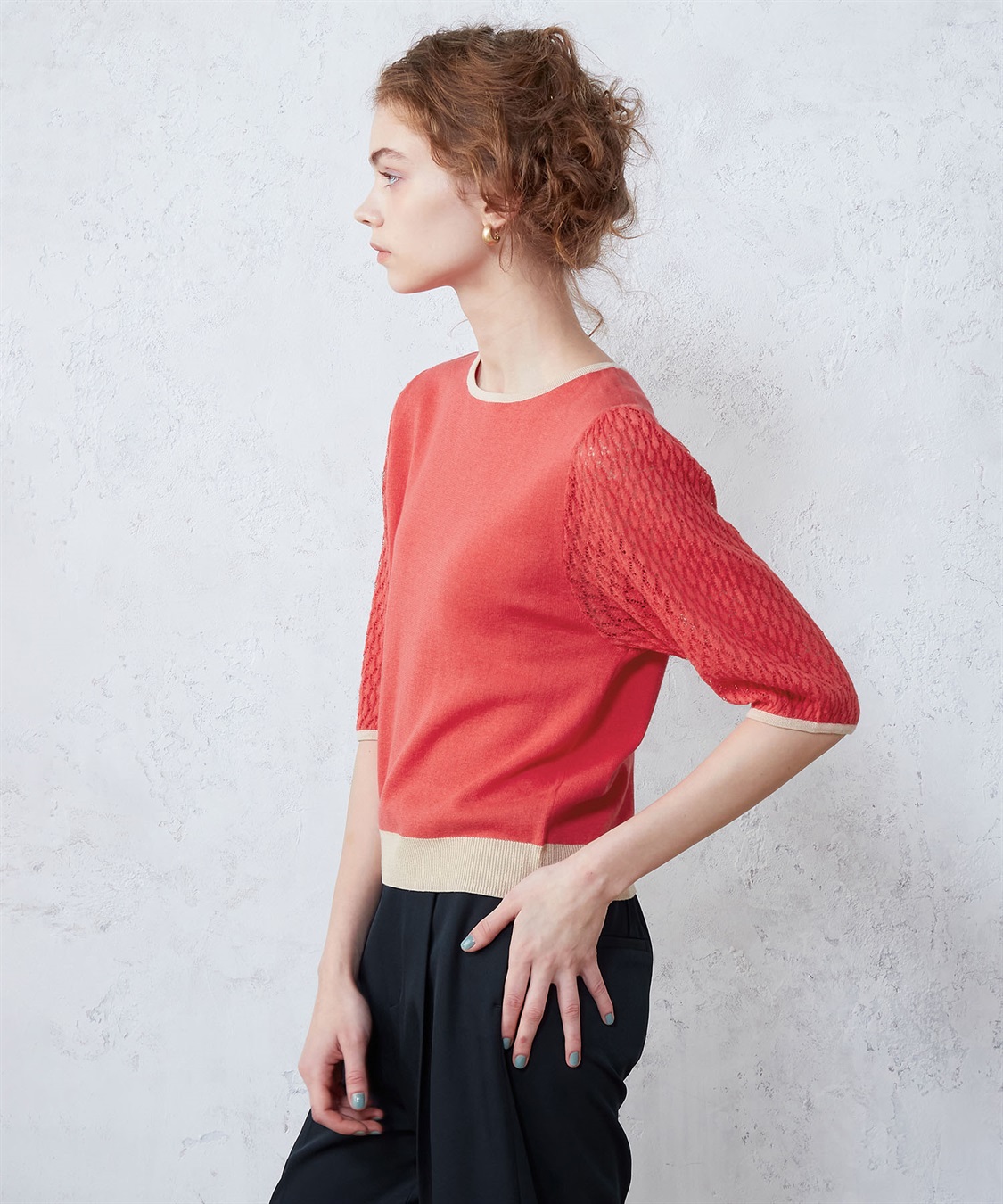 LE SOUK HOLIDAY 切替ニットプルオーバー_sub_3