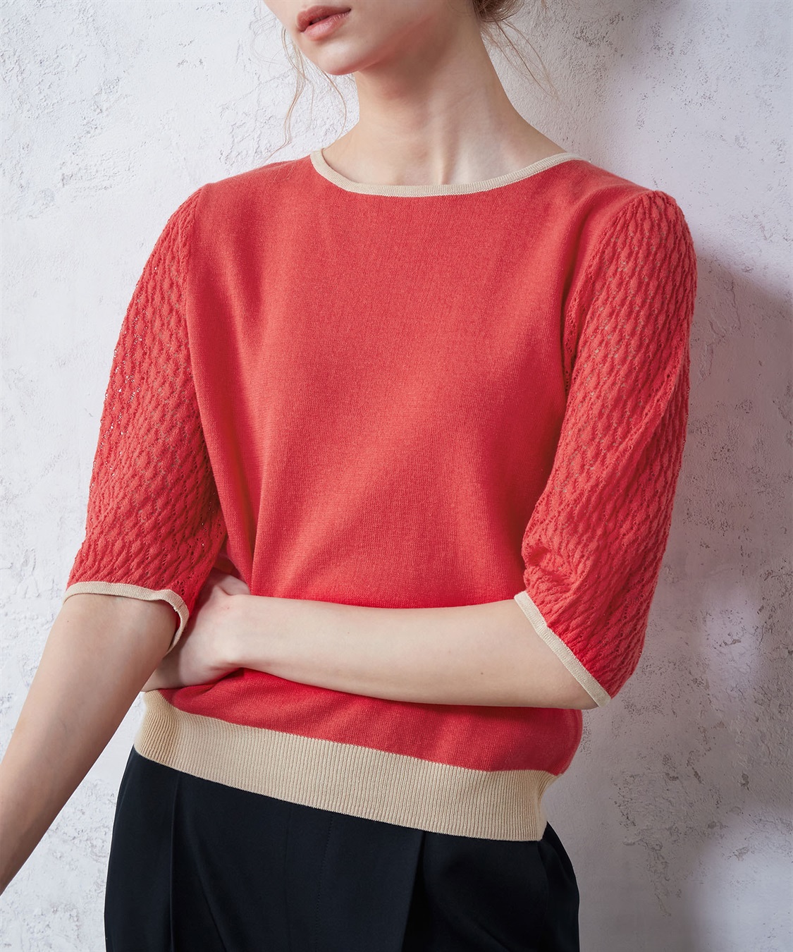 LE SOUK HOLIDAY 切替ニットプルオーバー_sub_8