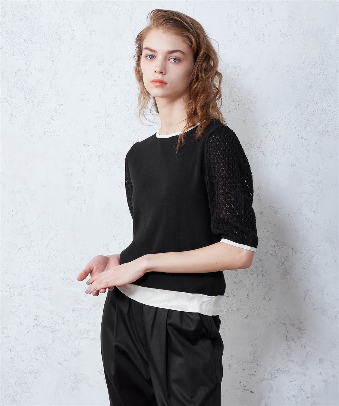 LE SOUK HOLIDAY 切替ニットプルオーバー_sub_11