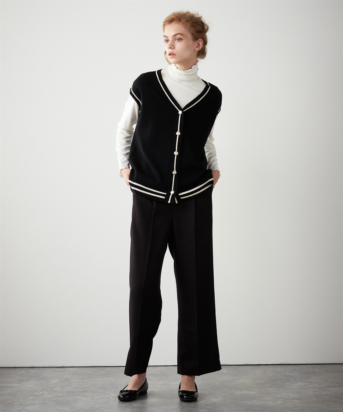 iki Wool/Linen バックサテン ロングベスト リネン セール】 ストレッチリネンロングベスト （ベスト）｜MOGA
