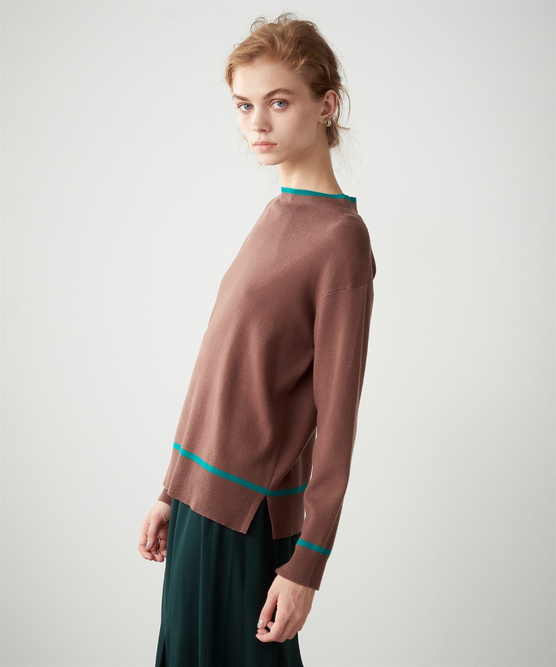 LE SOUK HOLIDAY 配色ボトルネックプルオーバー_sub_2