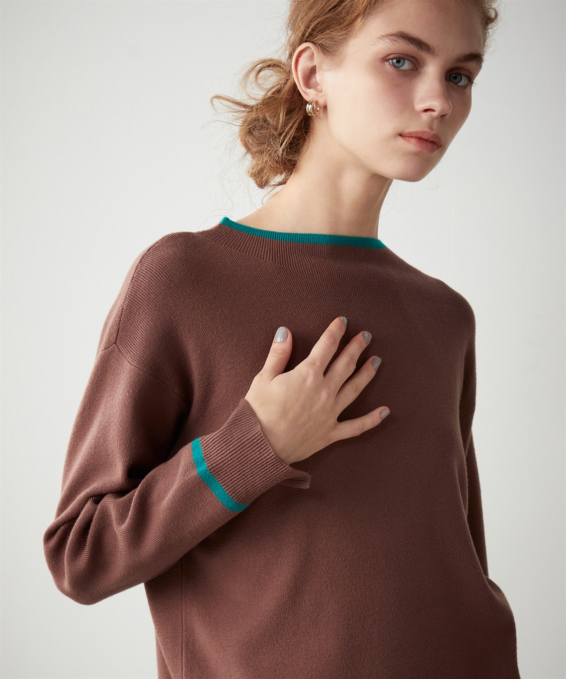 LE SOUK HOLIDAY 配色ボトルネックプルオーバー_sub_5