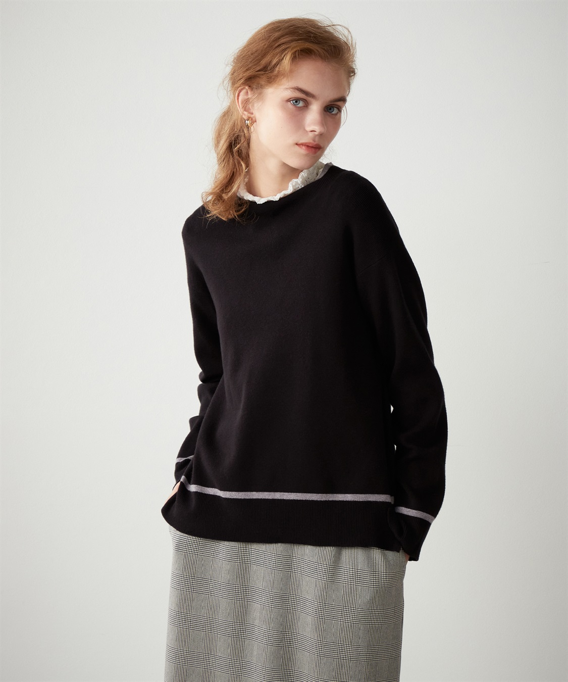 LE SOUK HOLIDAY 配色ボトルネックプルオーバー_sub_9