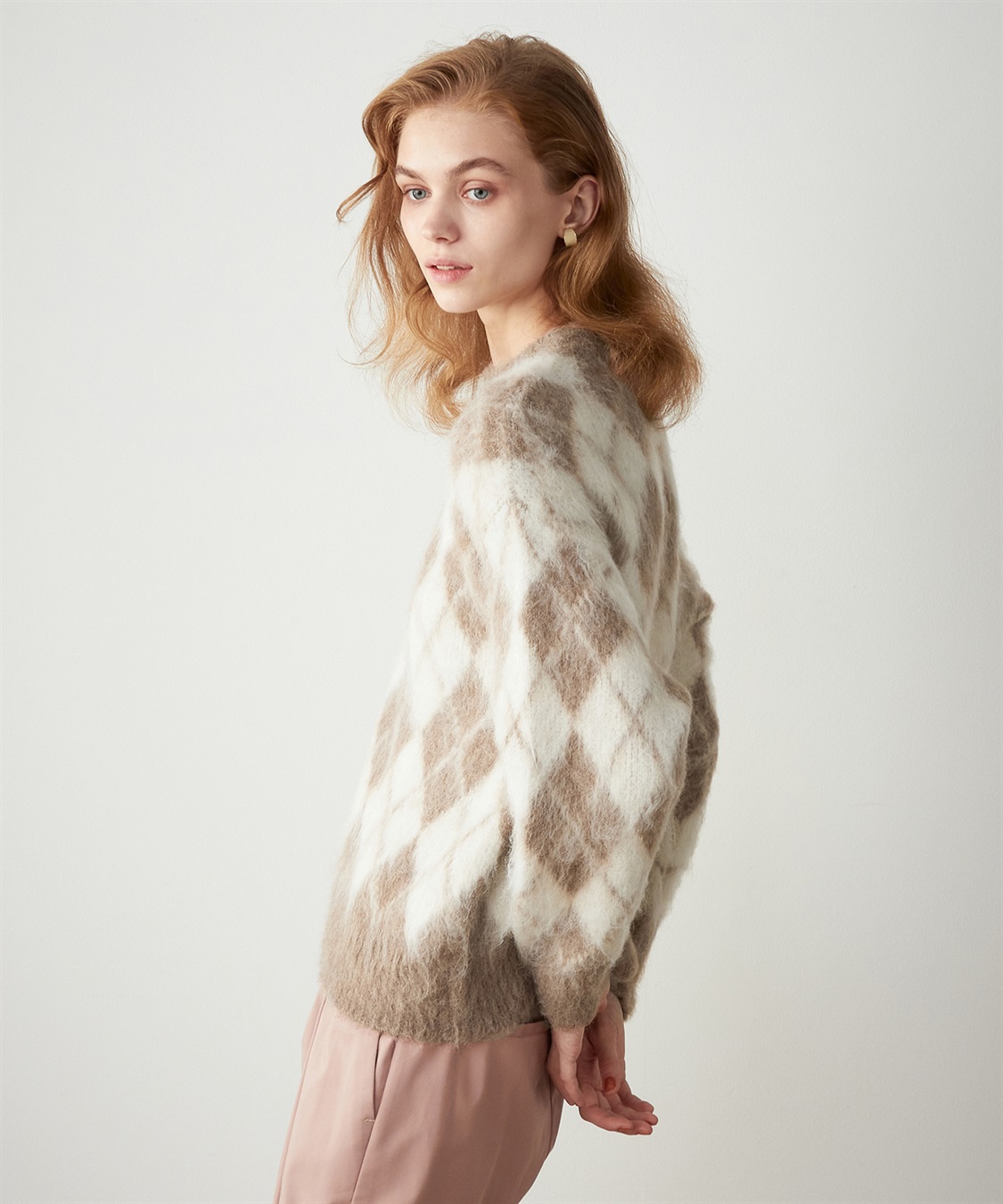 LE SOUK HOLIDAY アーガイルニットプルオーバー_sub_2