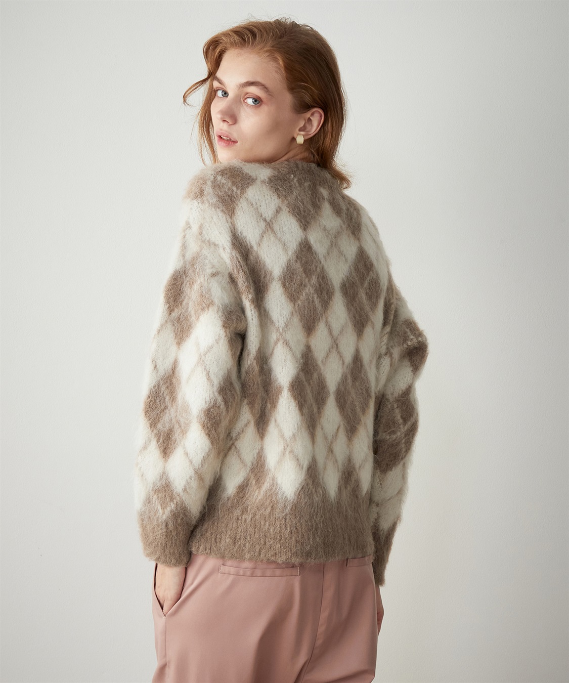 LE SOUK HOLIDAY アーガイルニットプルオーバー_sub_3