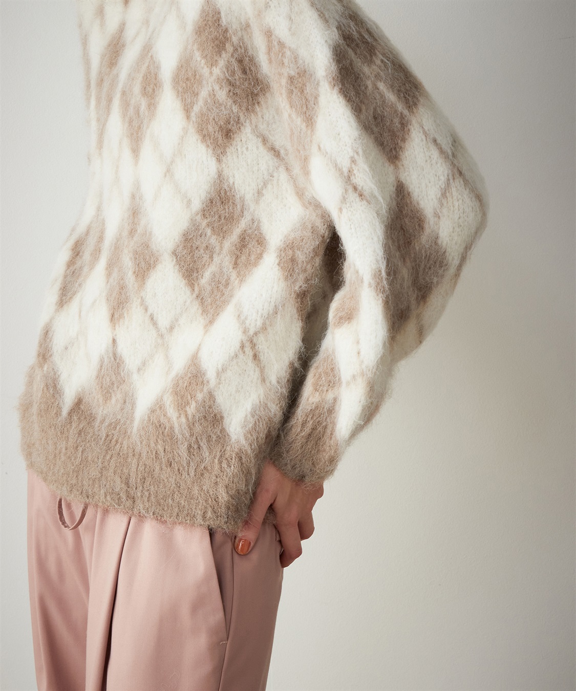 LE SOUK HOLIDAY アーガイルニットプルオーバー_sub_6