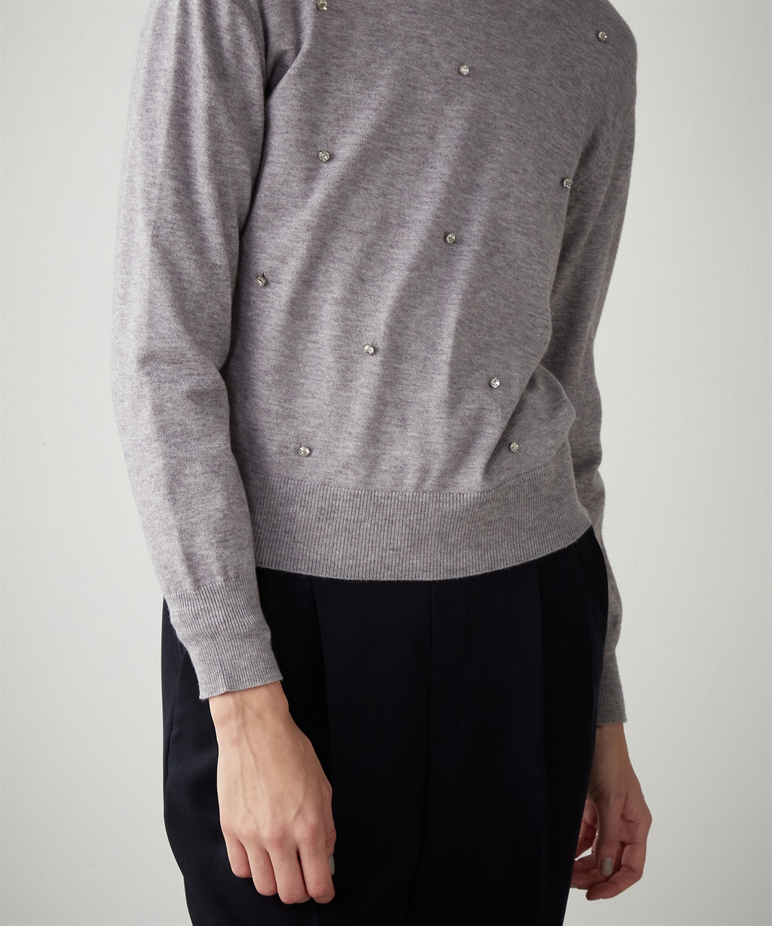 LE SOUK HOLIDAY ビジュー付きニットプルオーバー_sub_5