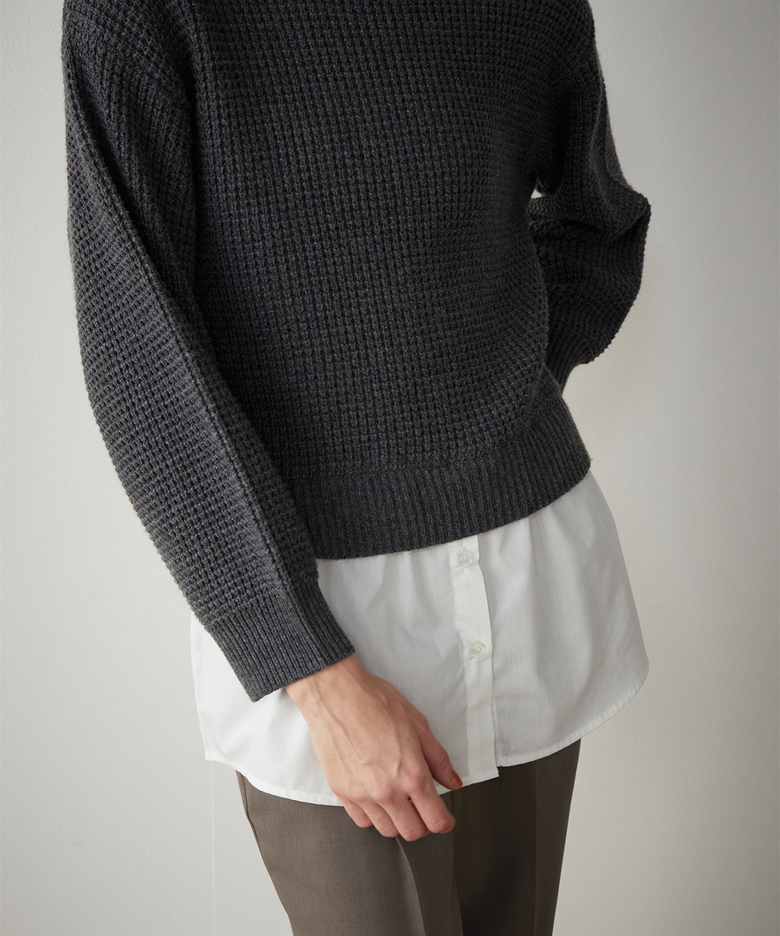 LE SOUK HOLIDAY フェイクレイヤードニットプルオーバー_sub_6