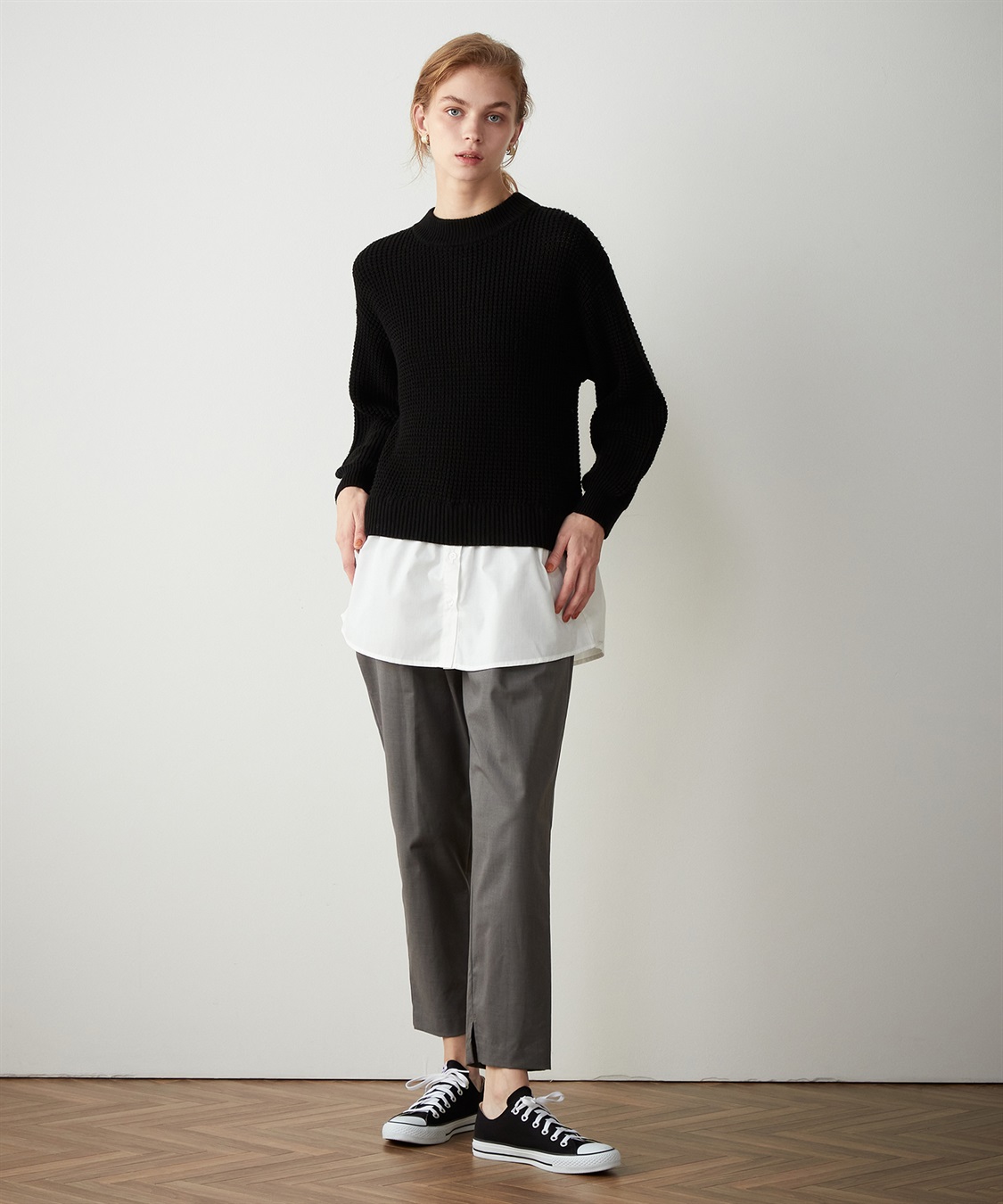 LE SOUK HOLIDAY フェイクレイヤードニットプルオーバー_sub_11