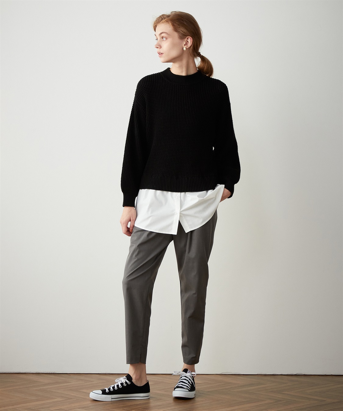 LE SOUK HOLIDAY フェイクレイヤードニットプルオーバー_sub_12