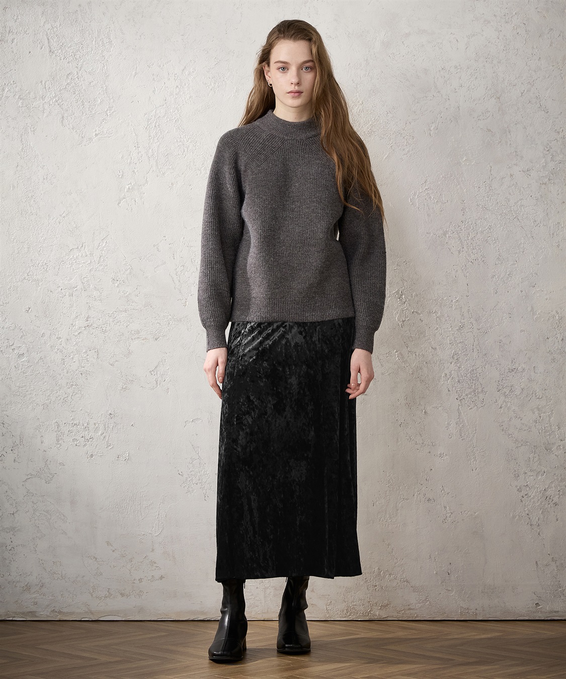 畦編みハイネックニットプルオーバー LE SOUK HOLIDAY｜クロスプラス