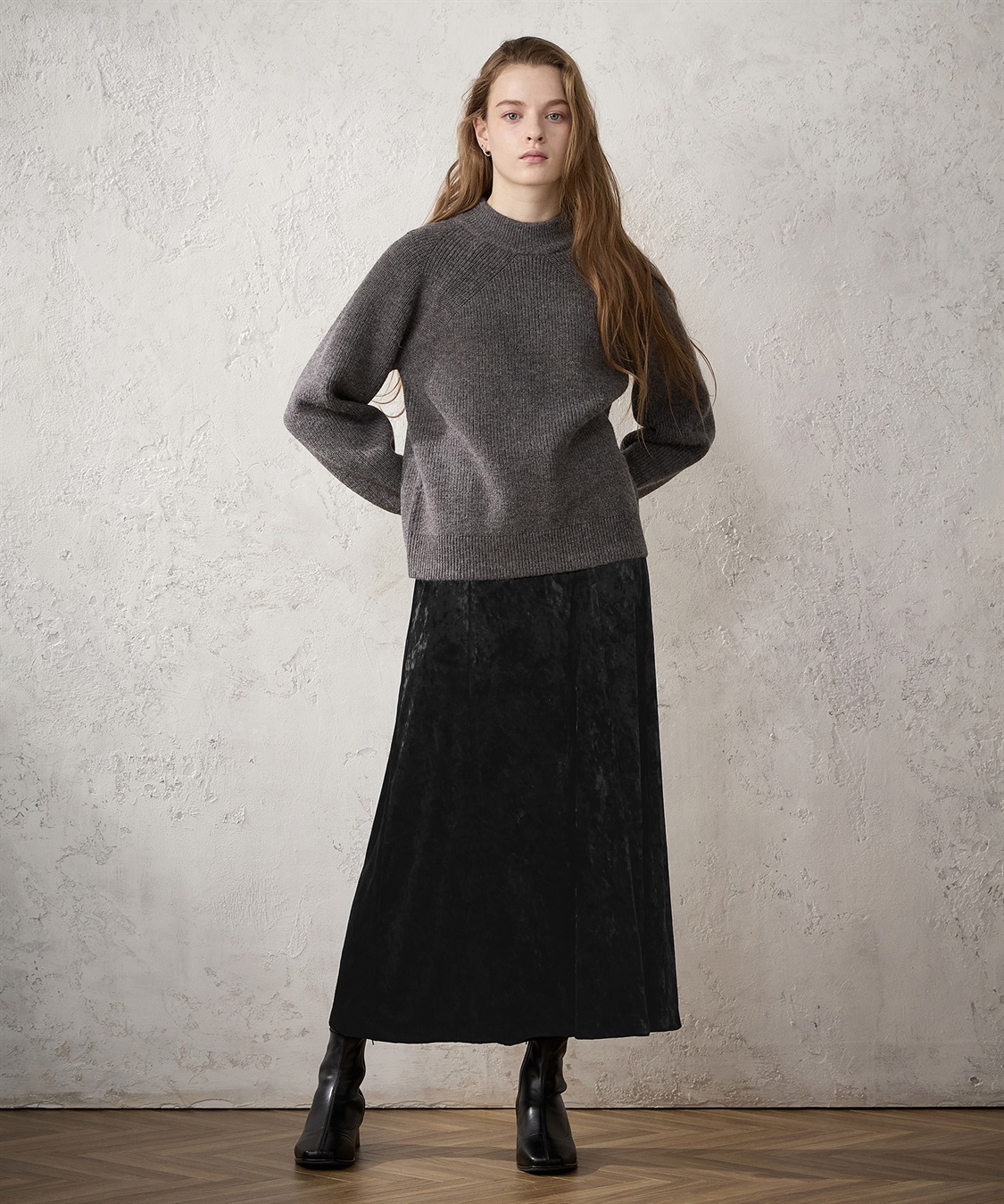 畦編みハイネックニットプルオーバー LE SOUK HOLIDAY｜クロスプラス