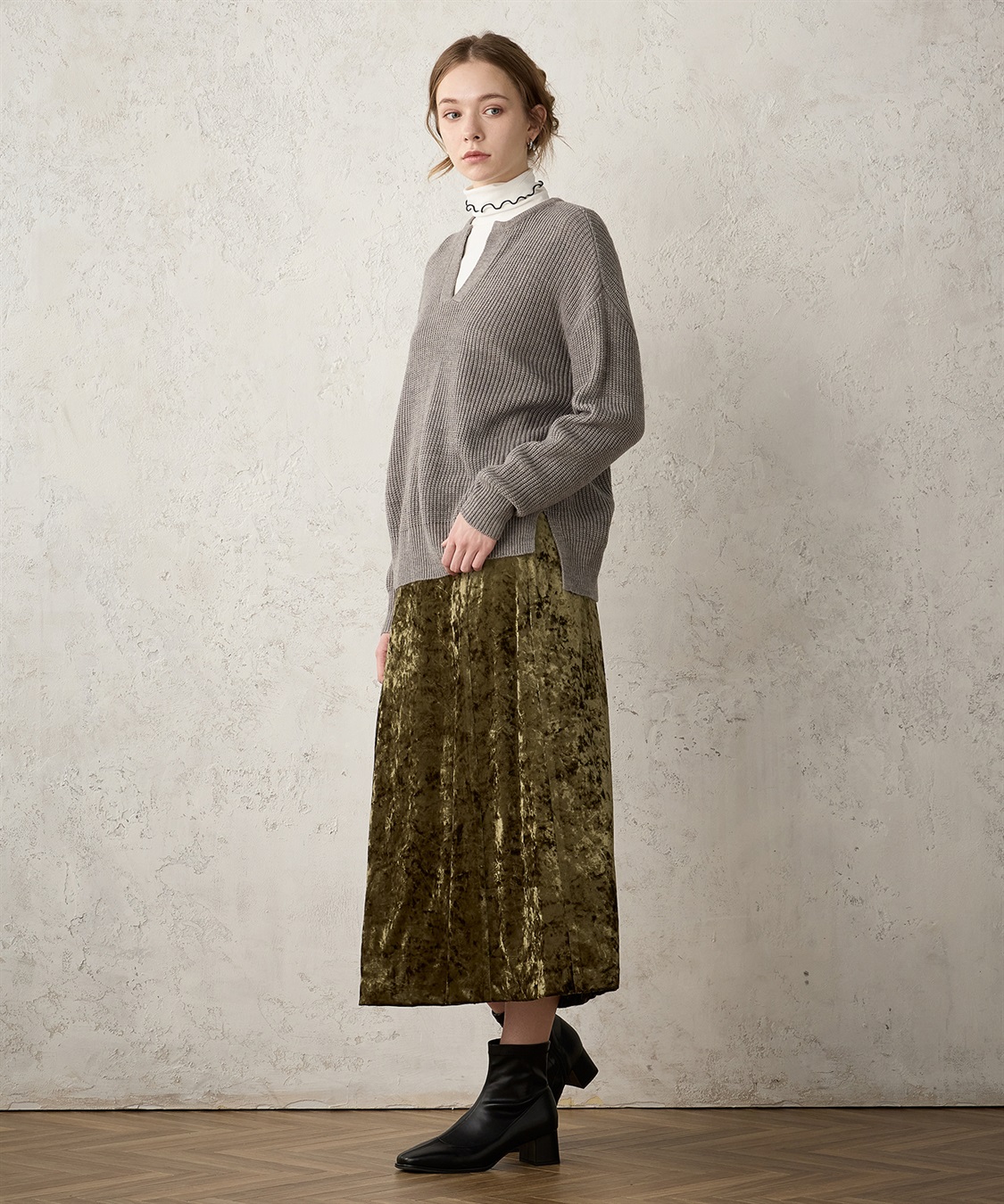 reddish brown スキッパーニット プルオーバー FREAK'S STORE（フリークスストア）の「限定展開 ポロ襟