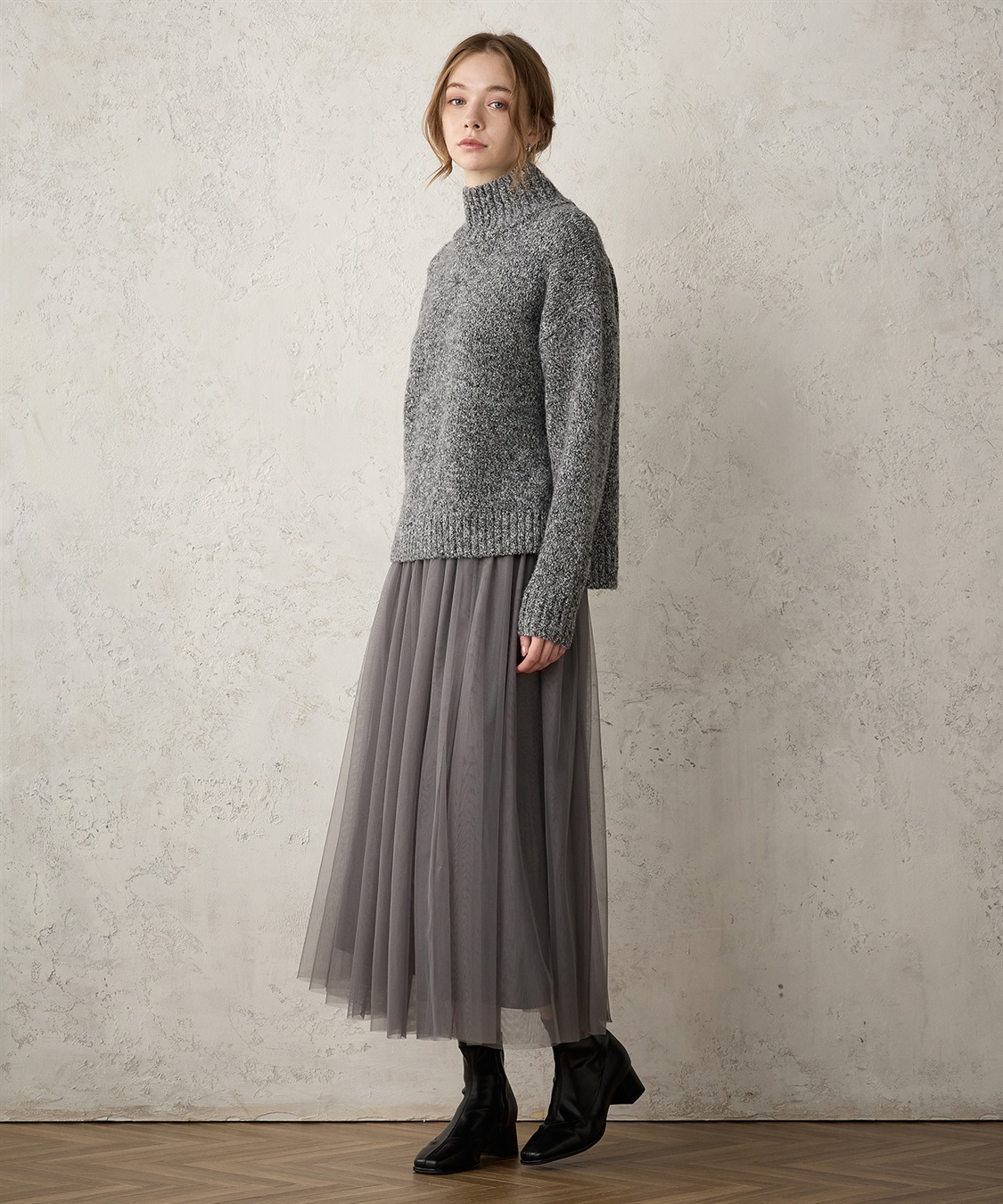ミックスヤーンニットプルオーバー LE SOUK HOLIDAY｜クロス