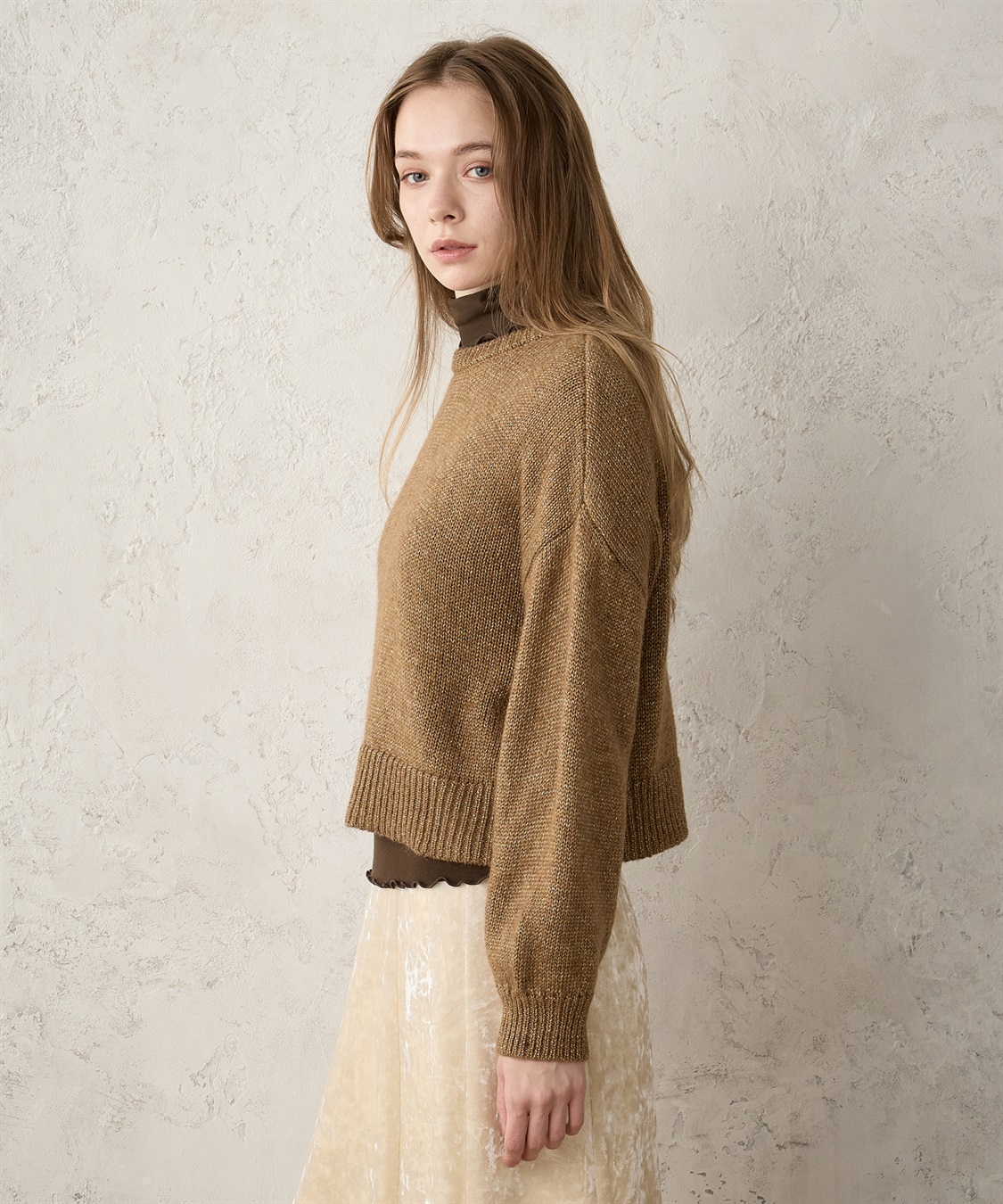 LE SOUK HOLIDAY クルーネックラメニットプルオーバー_sub_1