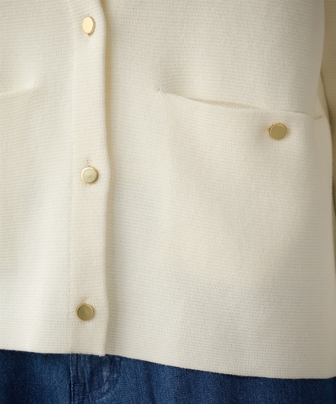 LE SOUK HOLIDAY 金ボタンクルーネックカーディガン_sub_15