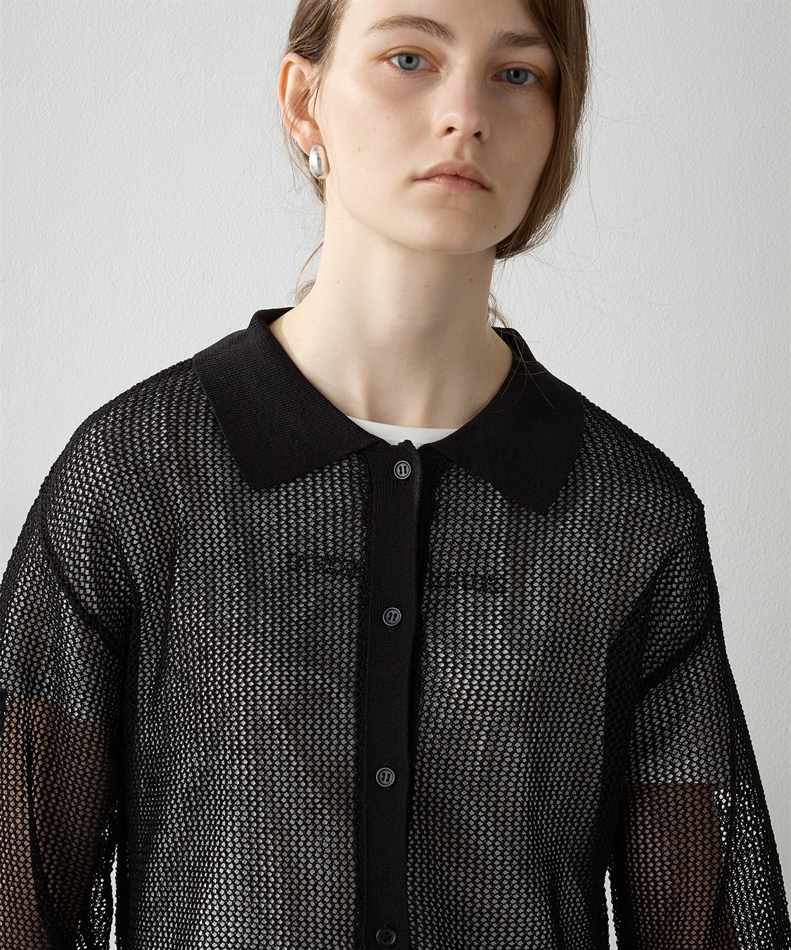 pois メッシュカーディガン ブラック　ポワ Pois ポワ ♡ メッシュ カーディガン ブラック