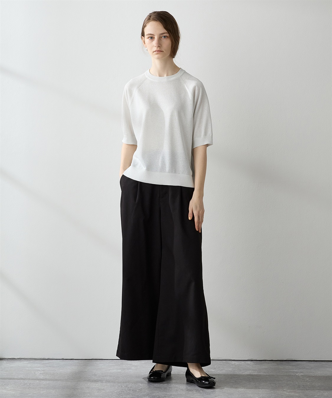 ルスークホリデー LE SOUK HOLIDAY カットレースランタンスリーブプルオーバー （グリーン） LE SOUK HOLIDAY tシャツ カットレースランタンスリーブプル