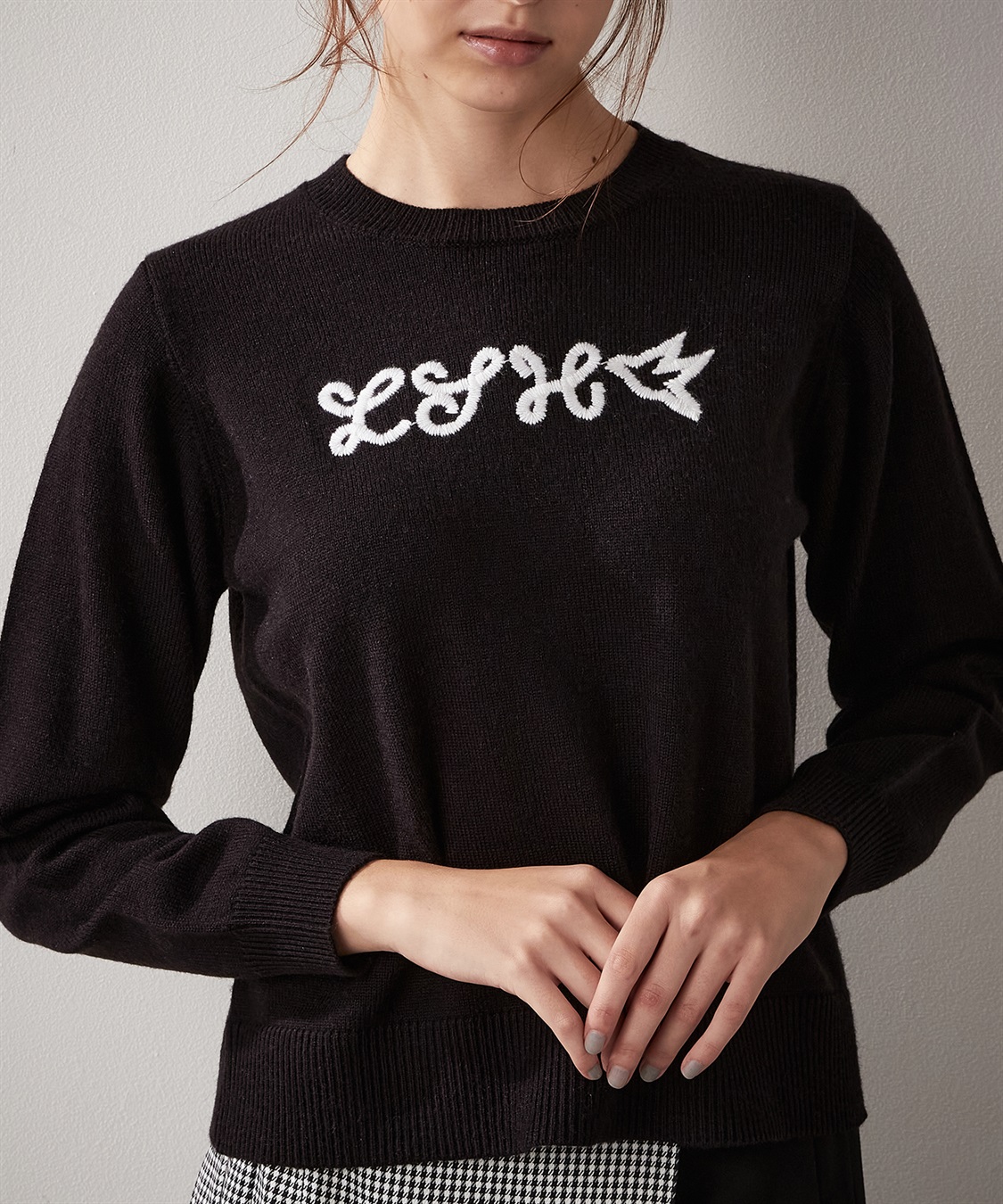 LE SOUK HOLIDAY ロープ刺繍 ニットプルオーバー_sub_17