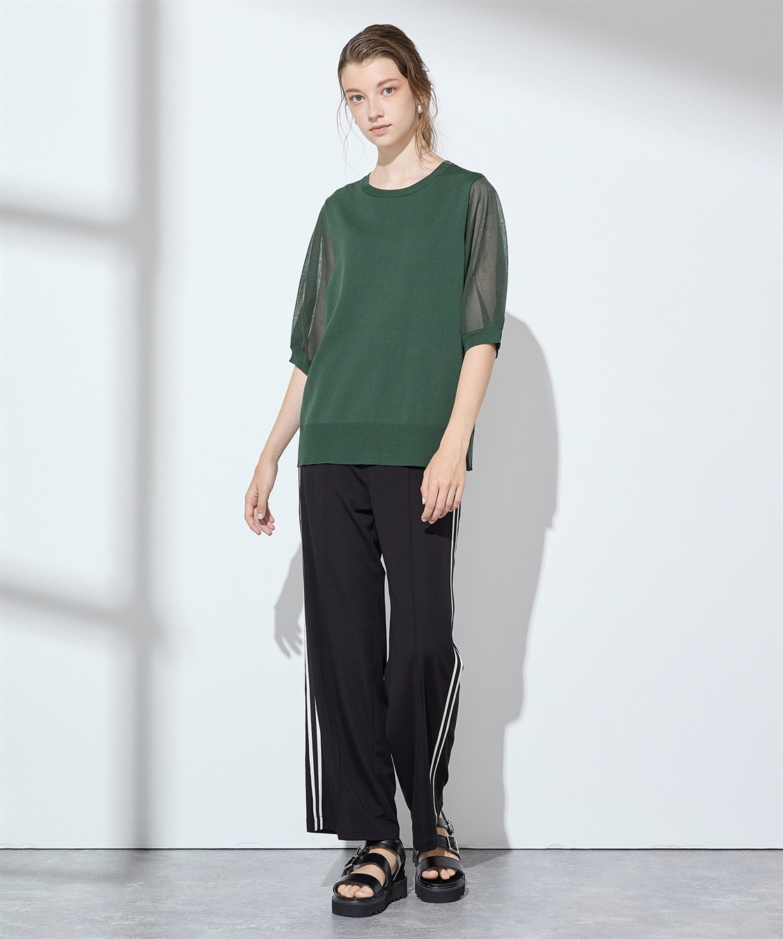 LE SOUK HOLIDAY シアースリーブニットプルオーバー_sub_6