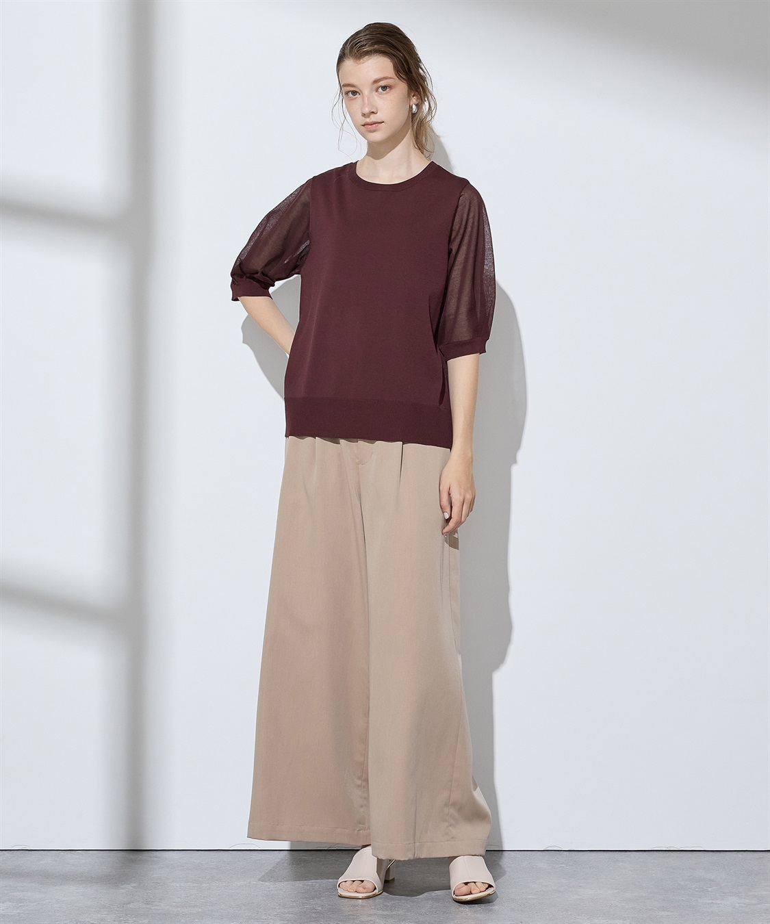 LE SOUK HOLIDAY シアースリーブニットプルオーバー_sub_10