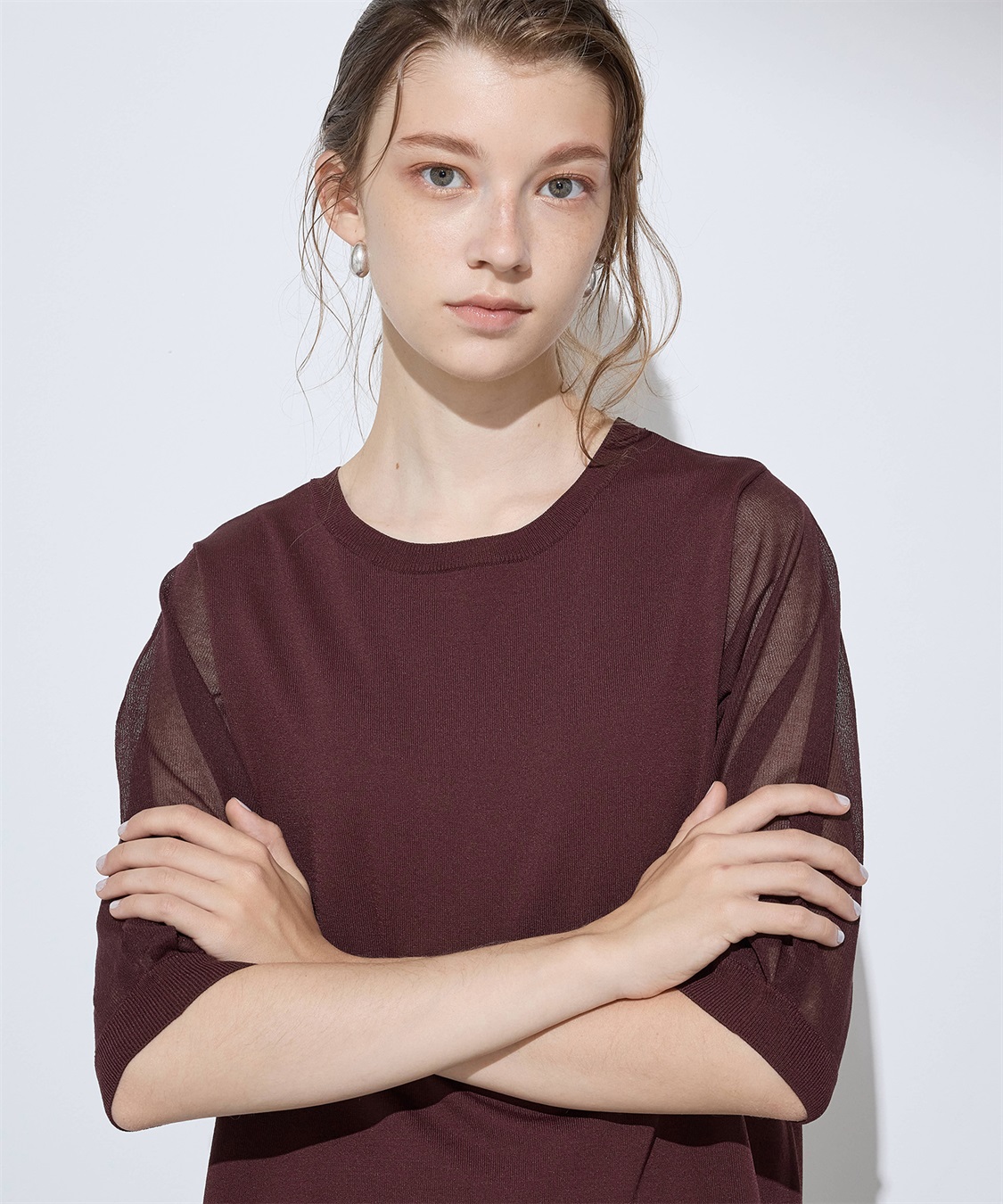 LE SOUK HOLIDAY シアースリーブニットプルオーバー_sub_11