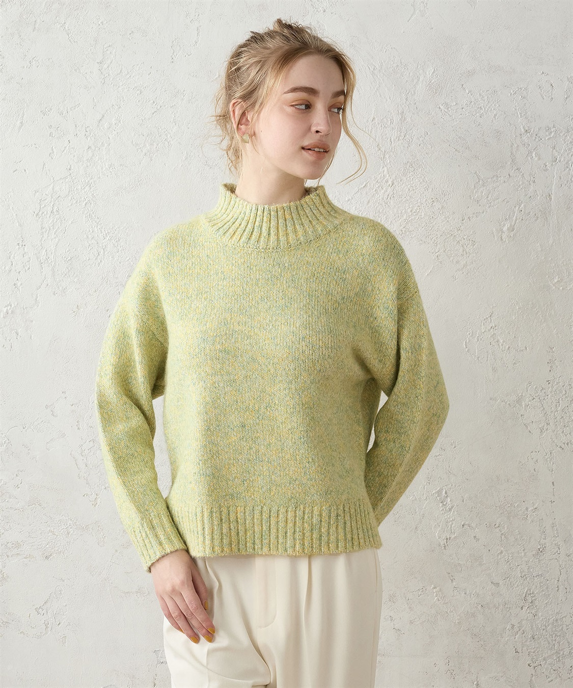 LE SOUK HOLIDAY ミックスヤーン ハイネックニットプルオーバー_sub_12