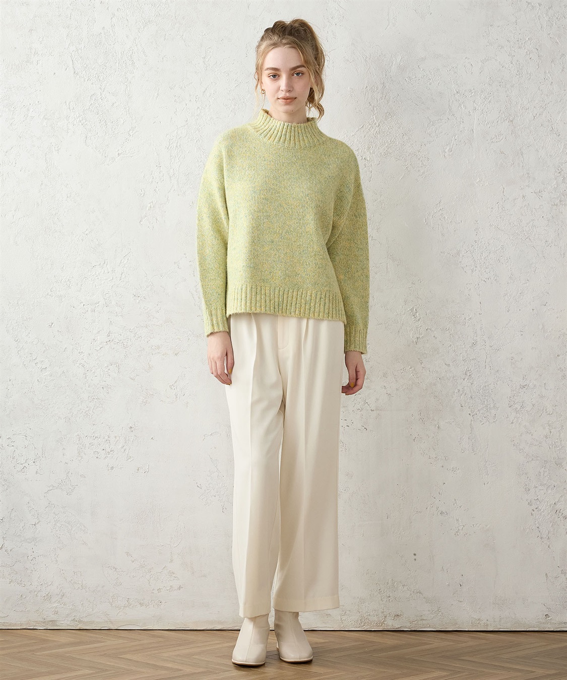 LE SOUK HOLIDAY ミックスヤーン ハイネックニットプルオーバー_sub_14