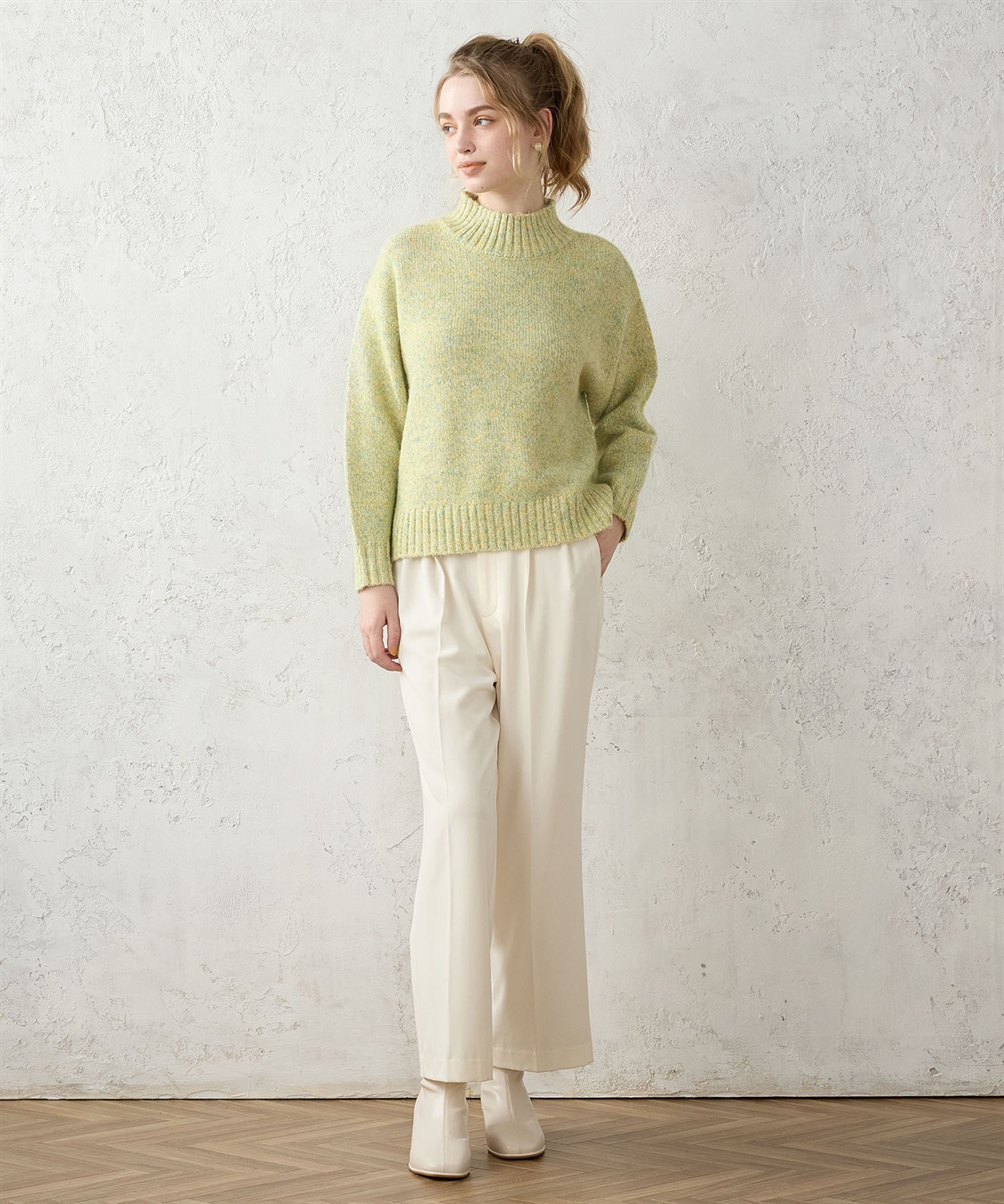 LE SOUK HOLIDAY ミックスヤーン ハイネックニットプルオーバー_sub_15