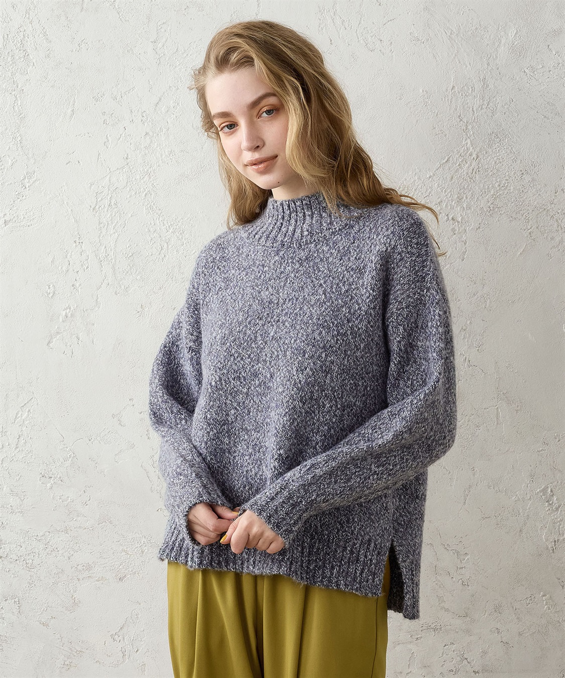 LE SOUK HOLIDAY ミックスヤーン ハイネックニットプルオーバー_sub_16