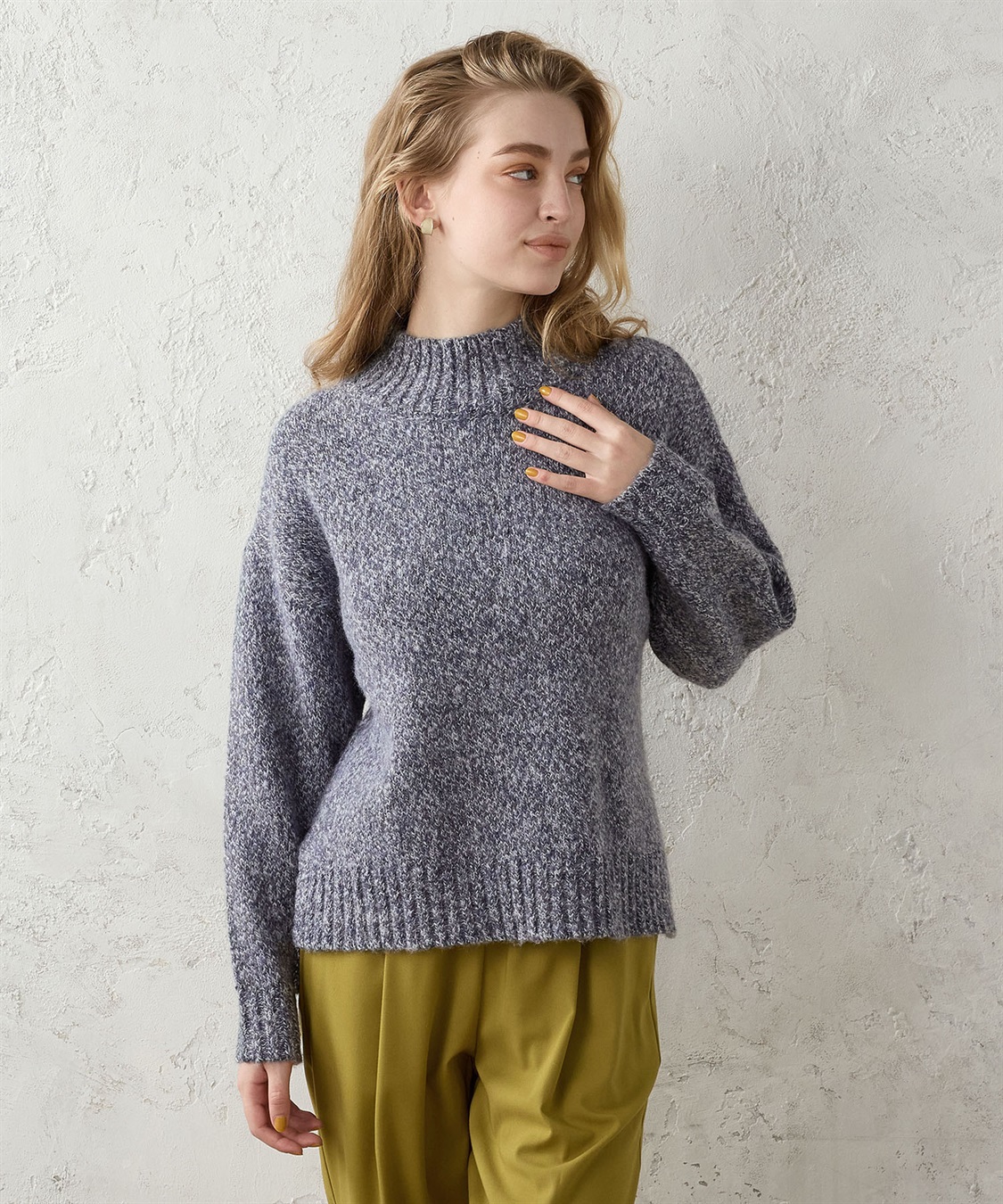 LE SOUK HOLIDAY ミックスヤーン ハイネックニットプルオーバー_sub_17