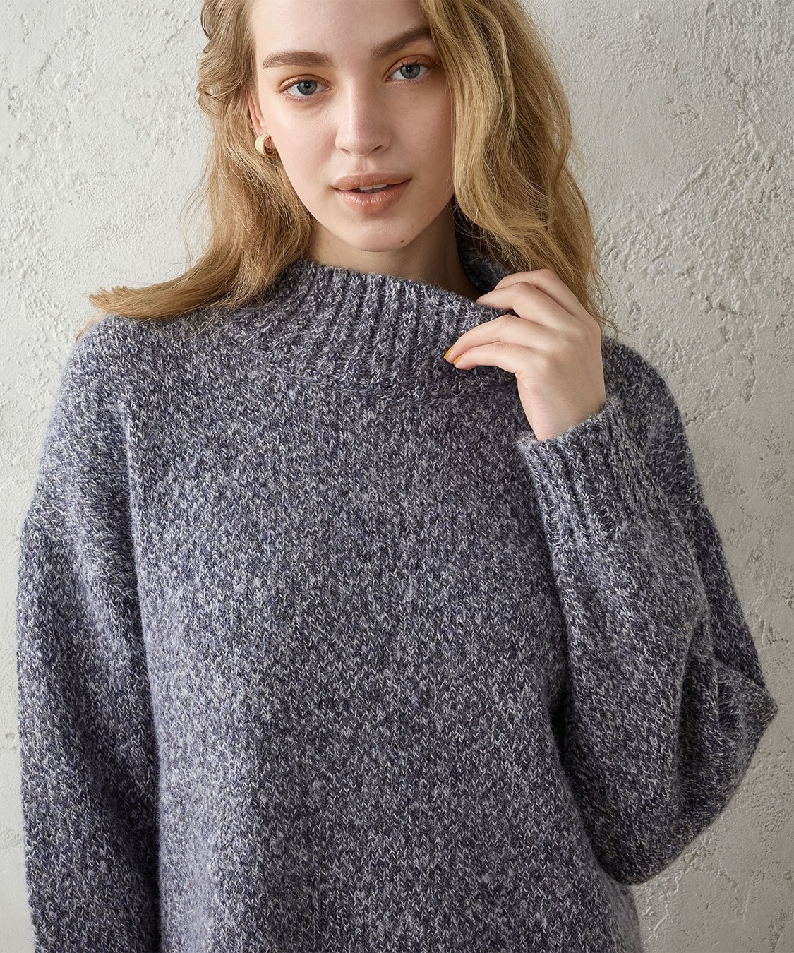 LE SOUK HOLIDAY ミックスヤーン ハイネックニットプルオーバー_sub_18