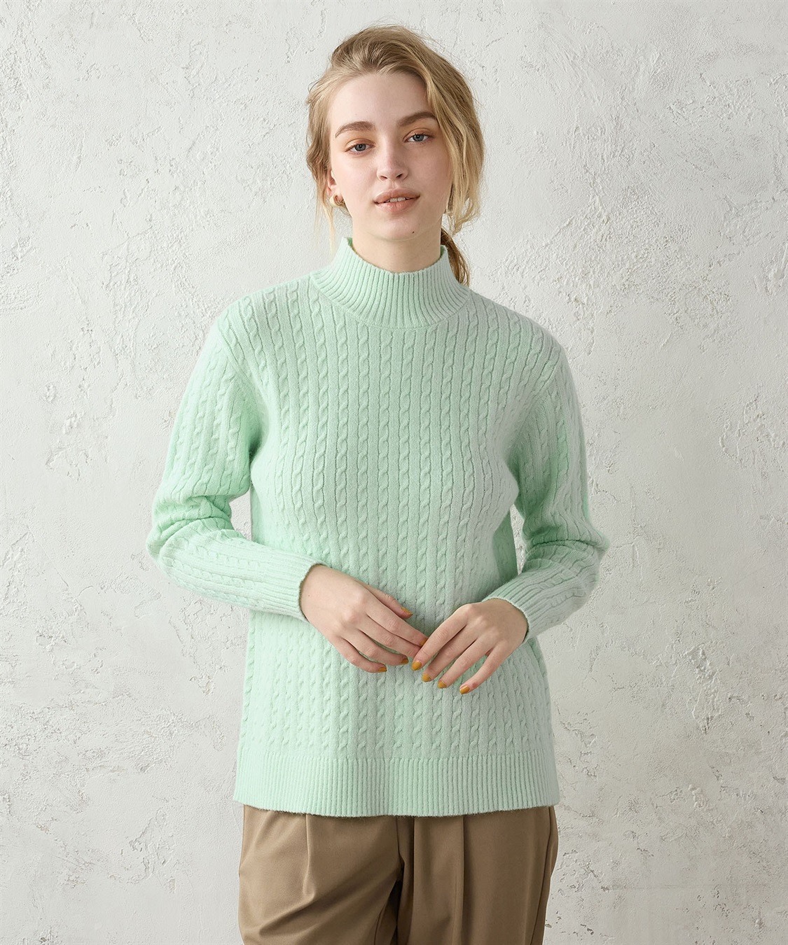 LE SOUK HOLIDAY ケーブルニット ハイネックプルオーバー_sub_15