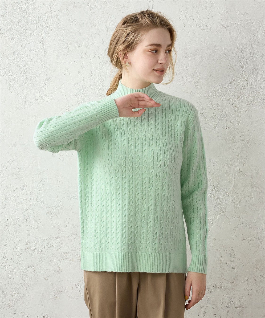 LE SOUK HOLIDAY ケーブルニット ハイネックプルオーバー_sub_16