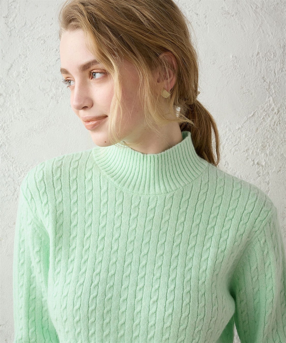 LE SOUK HOLIDAY ケーブルニット ハイネックプルオーバー_sub_17