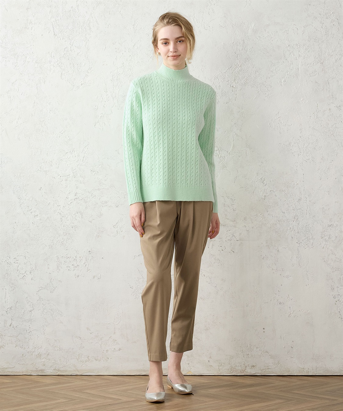 LE SOUK HOLIDAY ケーブルニット ハイネックプルオーバー_sub_18