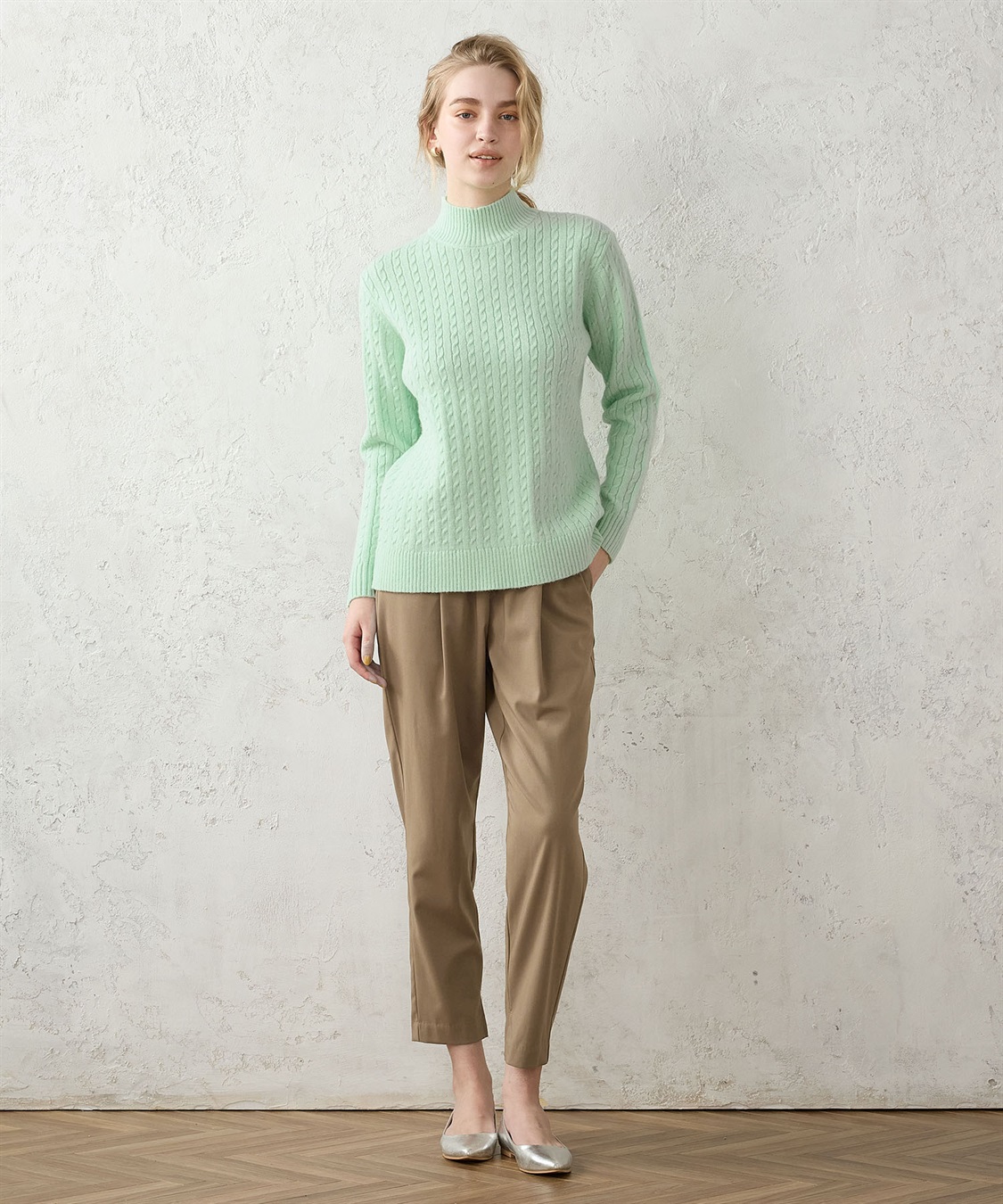 LE SOUK HOLIDAY ケーブルニット ハイネックプルオーバー_sub_19