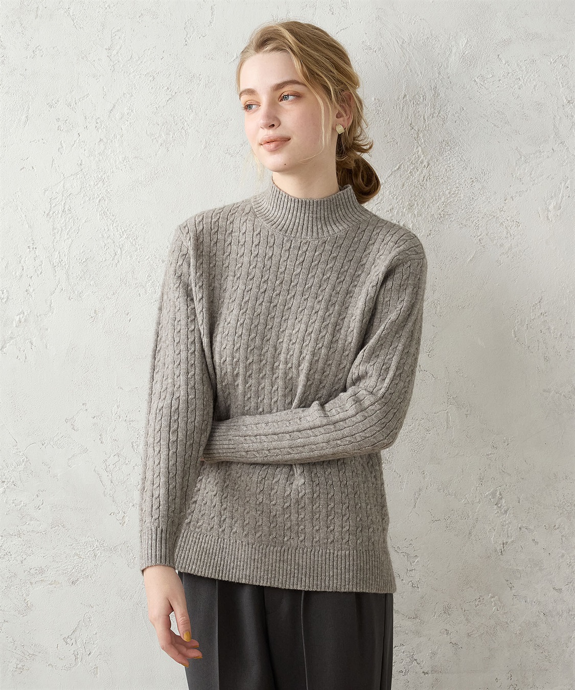 LE SOUK HOLIDAY ケーブルニット ハイネックプルオーバー_sub_20
