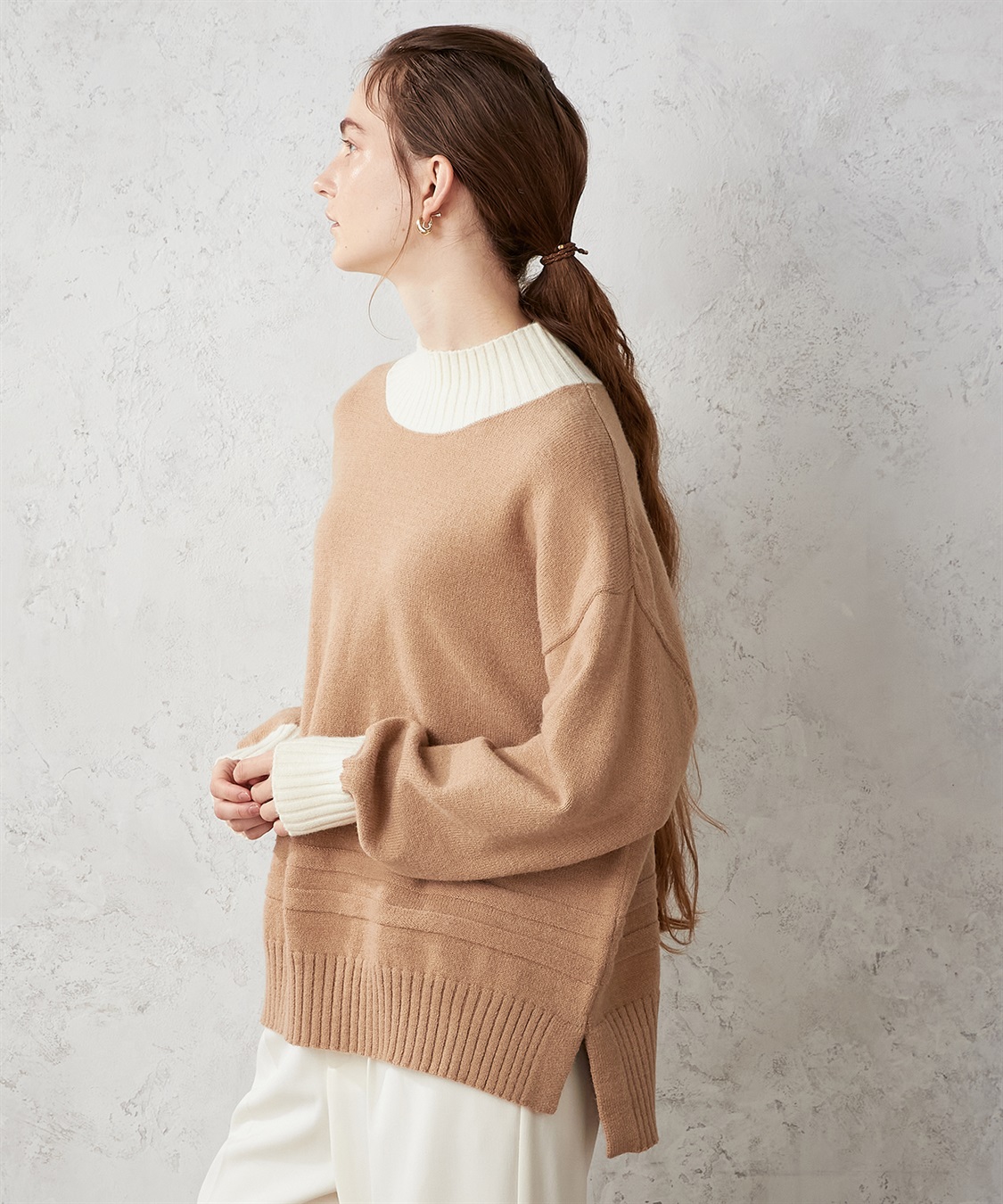 LE SOUK HOLIDAY 配色リブ ニットプルオーバー_sub_3