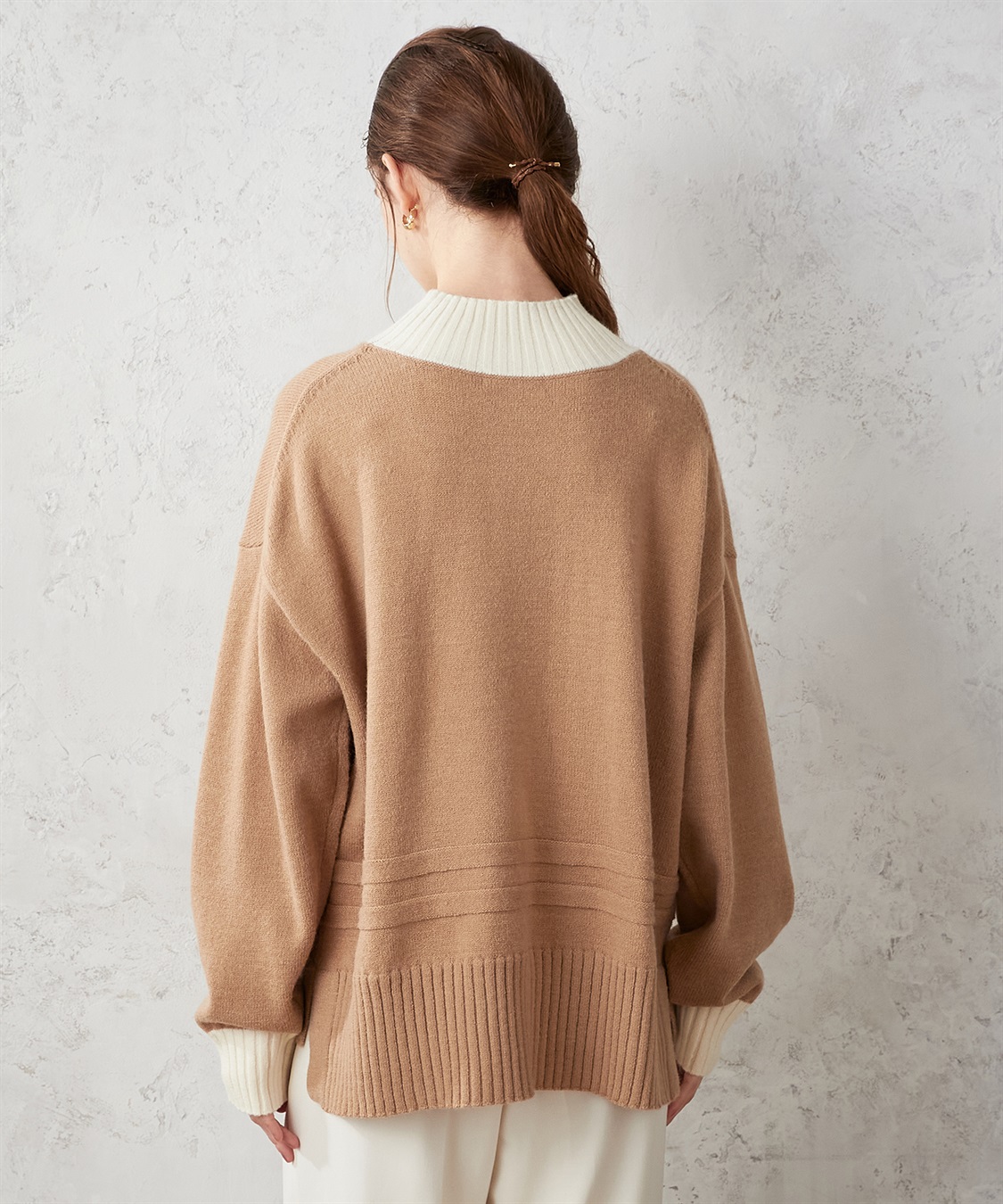 配色リブ ニットプルオーバー LE SOUK HOLIDAY｜クロスプラス