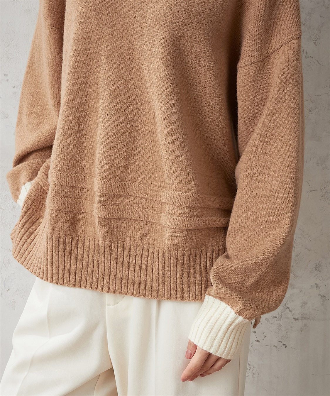 配色リブ ニットプルオーバー LE SOUK HOLIDAY｜クロスプラス