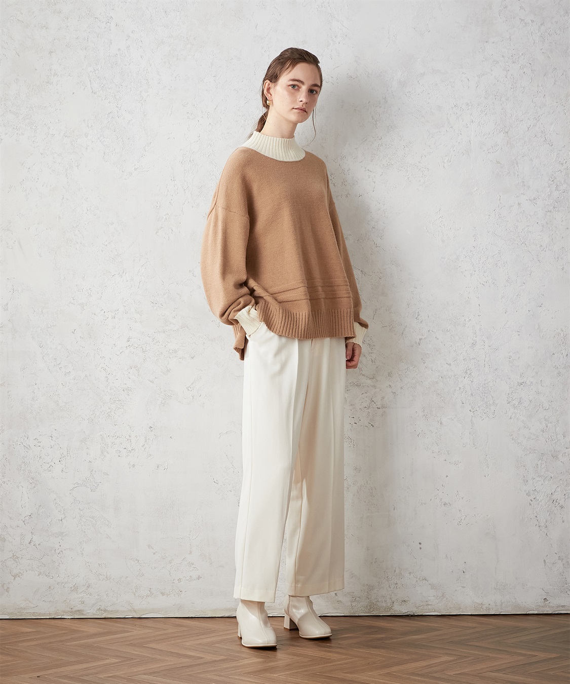 配色リブ ニットプルオーバー LE SOUK HOLIDAY｜クロスプラス公式通販