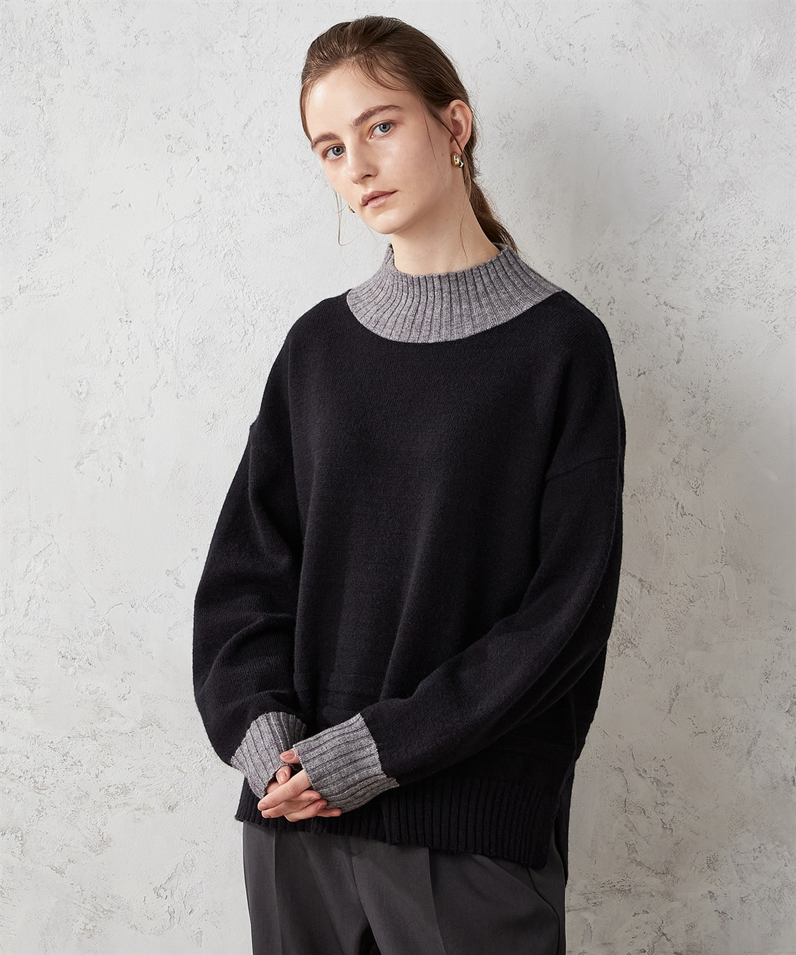 配色リブ ニットプルオーバー LE SOUK HOLIDAY｜クロスプラス公式通販