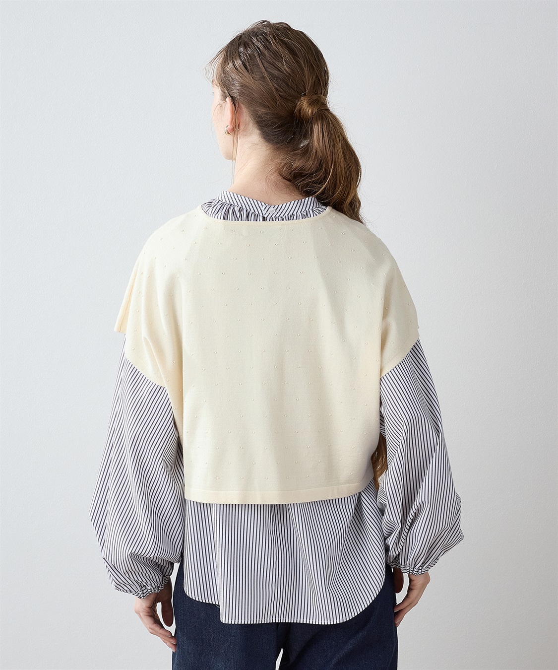 LE SOUK HOLIDAY ドットジャガード ニットベスト_sub_4