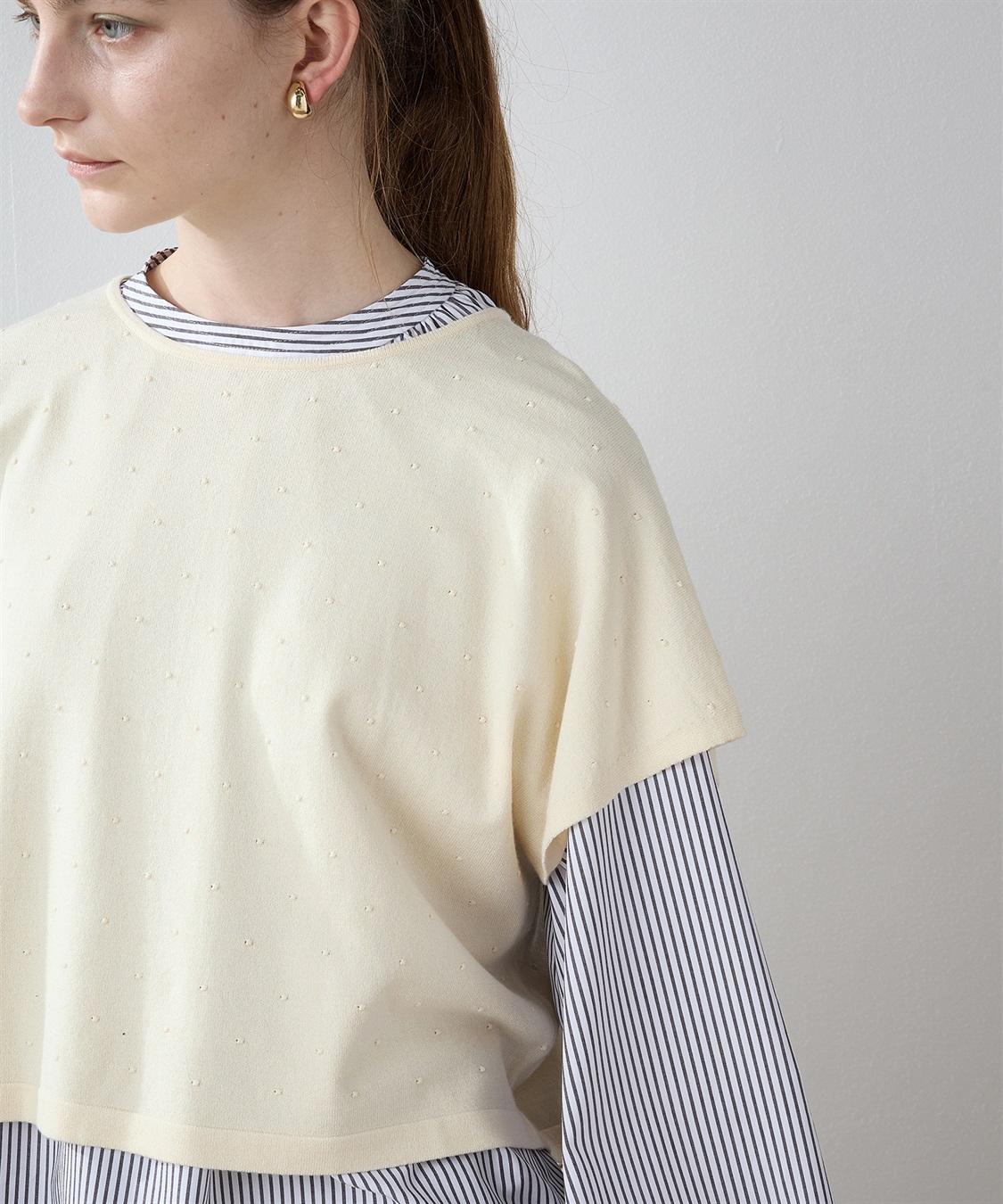 LE SOUK HOLIDAY ドットジャガード ニットベスト_sub_7