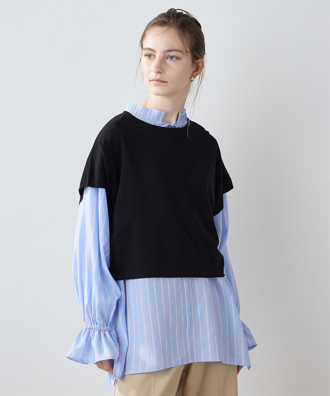 LE SOUK HOLIDAY ドットジャガード ニットベスト_sub_11